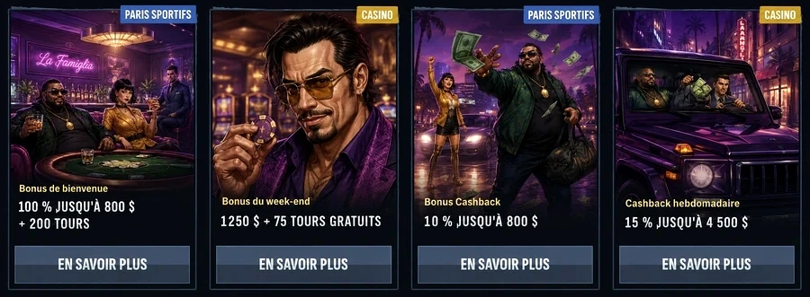 Mafia Casino bonus